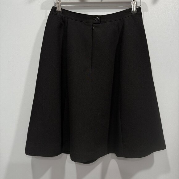 VTG Y2K Atrium 2 Piece Black Skirt Suit Satin Collar Career Whimsigoth Size 8 - Picture 7 of 16